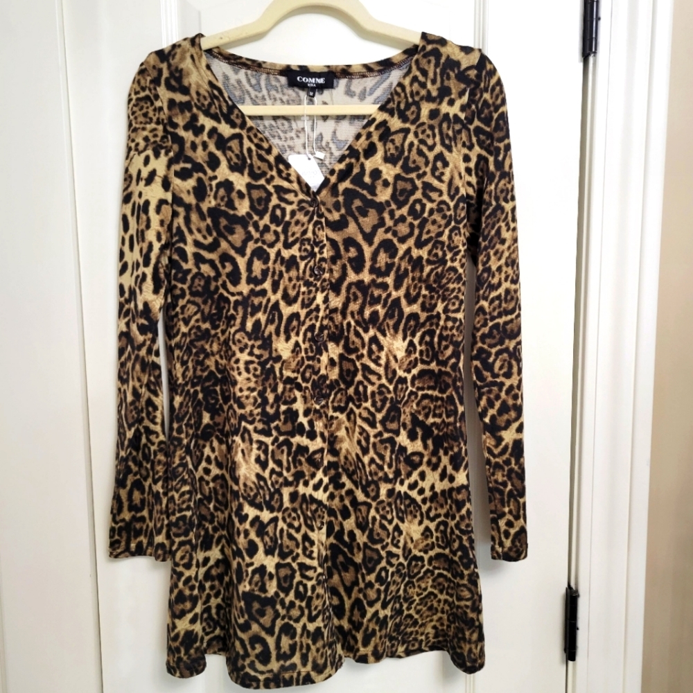 Animal Print button down shirt